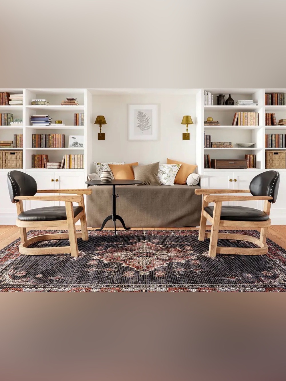 Antique Styled Washable Rug 6’ x 9’